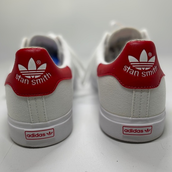 Adidas Stan Smith White and Red Sneakers size 12.5 - Picture 6 of 12